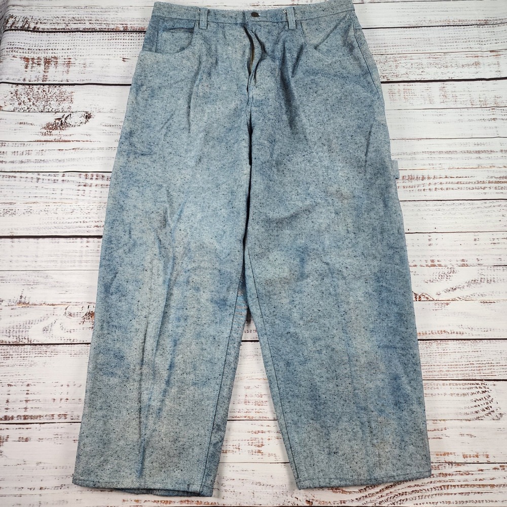 Vintage Tommy Hilfiger Carpenter Jeans Mens Size 40 Acid Wash Blue Denim 90's